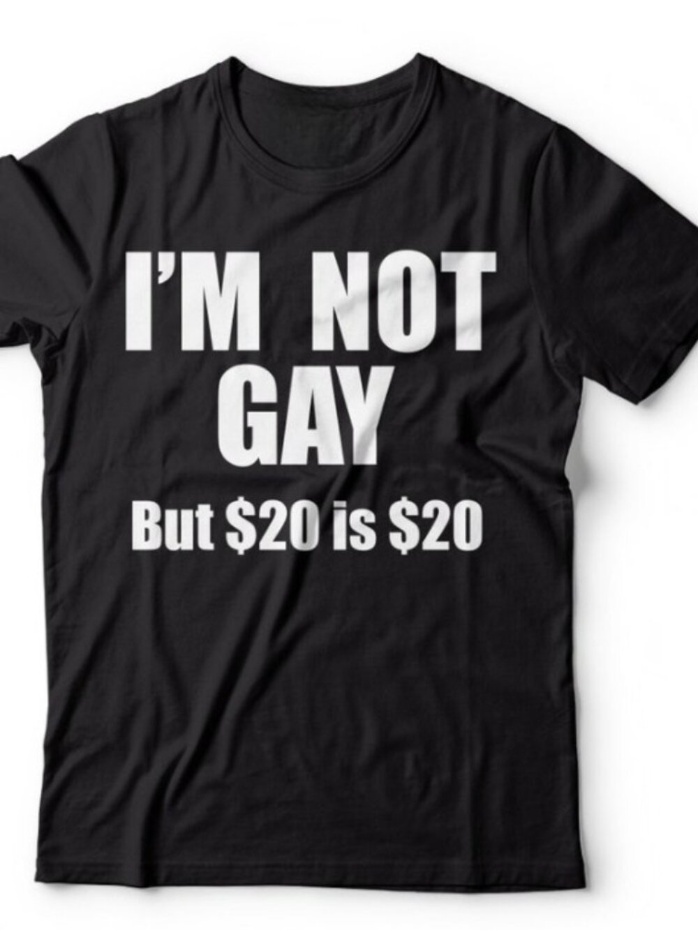Funny LGBTQ Pride Month Shirt, I'm Not Gay But 20 is 20 Humor Tee